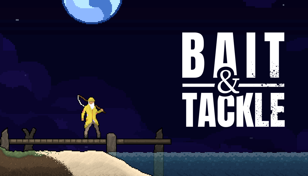 Pixel art fisherman
